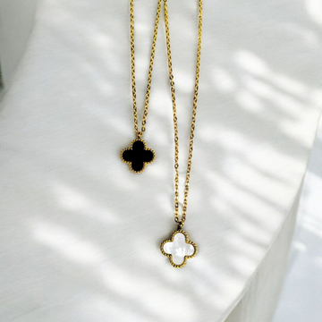 Clover Single Flower Double Sided Simple Chain Pendant | VV-24-PEN-71