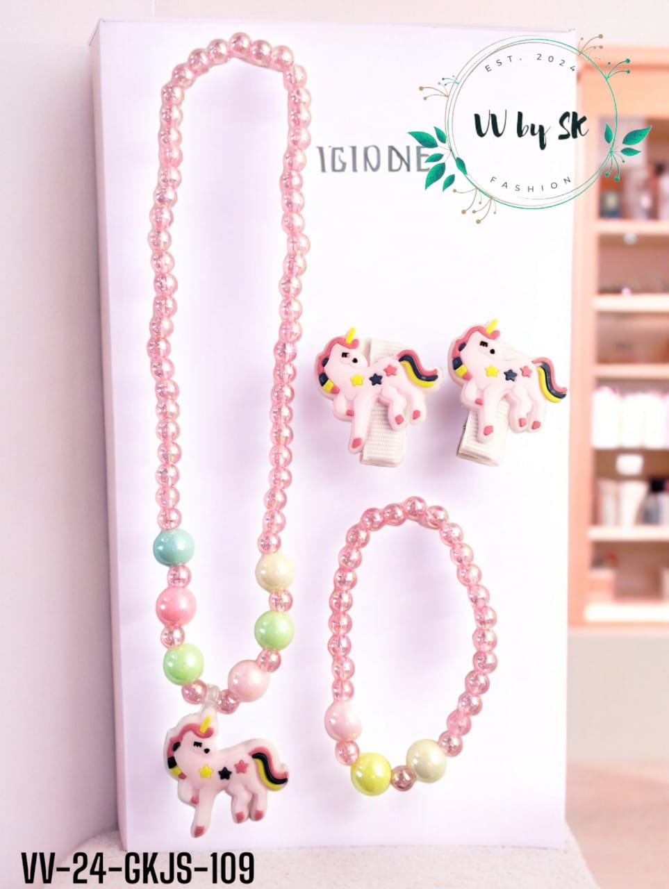 Glimmer Kids Unicorn Jewelry Set | VV-24-GKJS-109