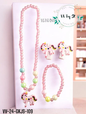 Glimmer Kids Unicorn Jewelry Set | VV-24-GKJS-109