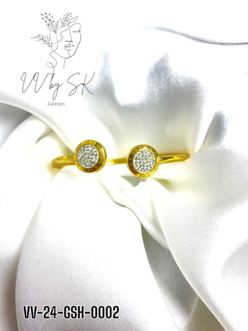 Gold Sunshine Handcuff with Stones PANDORA | VV-24-GSH-0002
