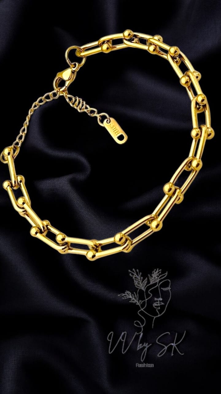 Luxe Gilded Glamour Chain Bracelet | VV-24-GSB-0025