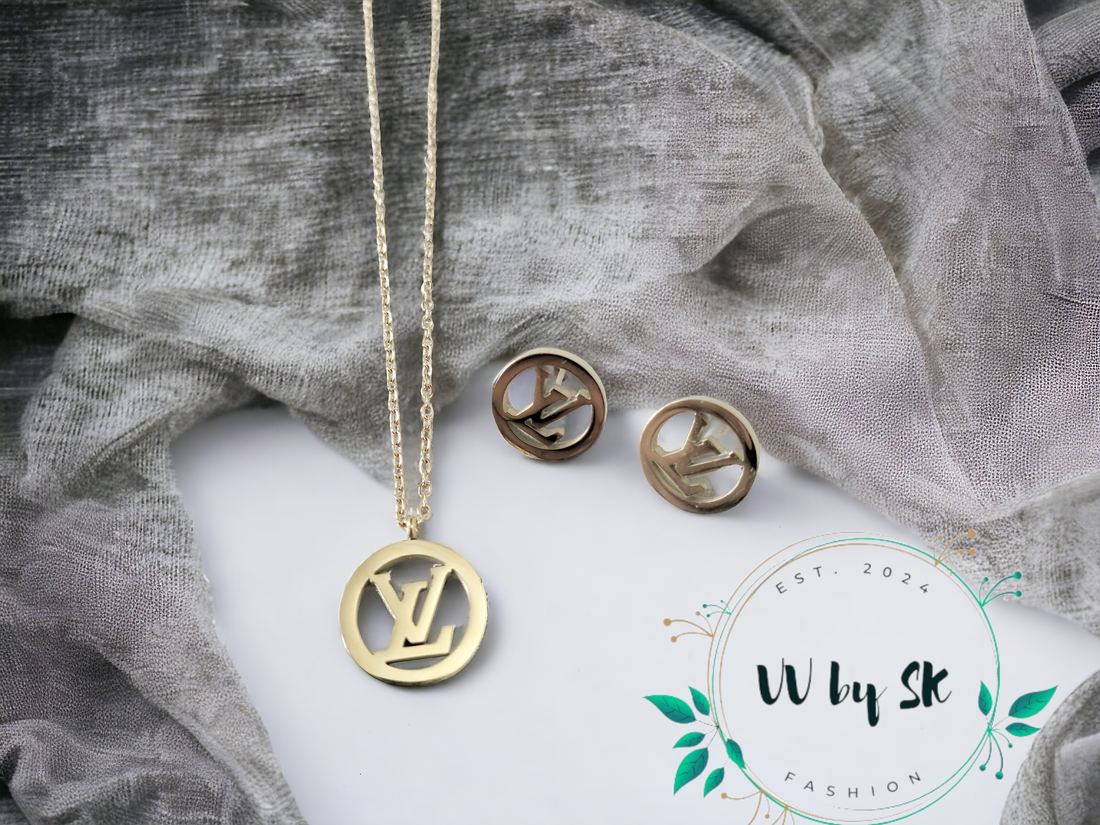 2 Piece Louis Vuitton-Inspired Stainless Steel Pendant Set | VV-24-LVIS-85