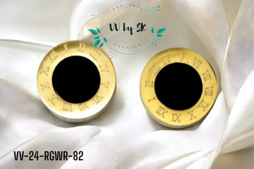 Roman Numerals Stainless Steel Solid Button Studs | VV-24-RGWR-82 & VV-24-RGBR-81