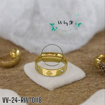 Versace-Inspired Stainless Steel Ring with Stones | VV-24-RIN-0118