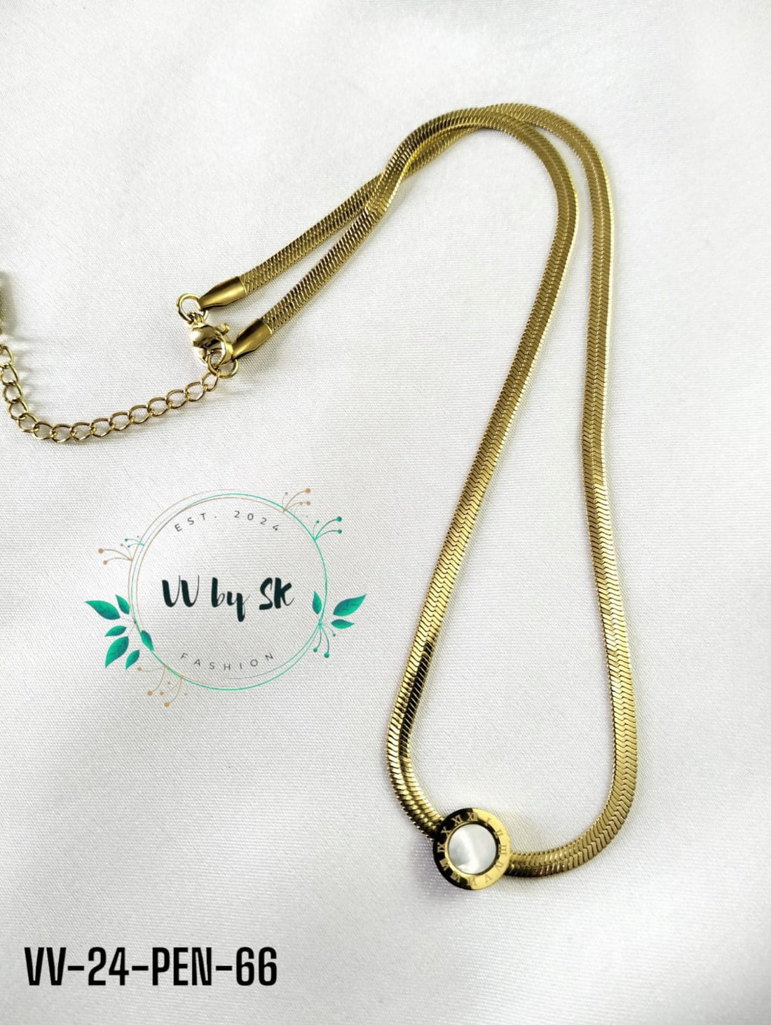 Roman Numerals Stainless Steel Pendant | VV-24-PEN-65 & VV-24-PEN-66