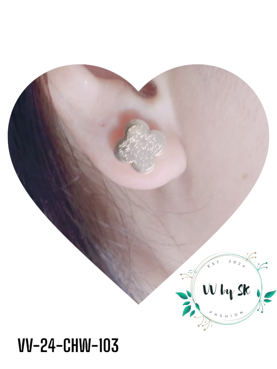 Four Leaf Golden Earrings| VV-24-CHW-103