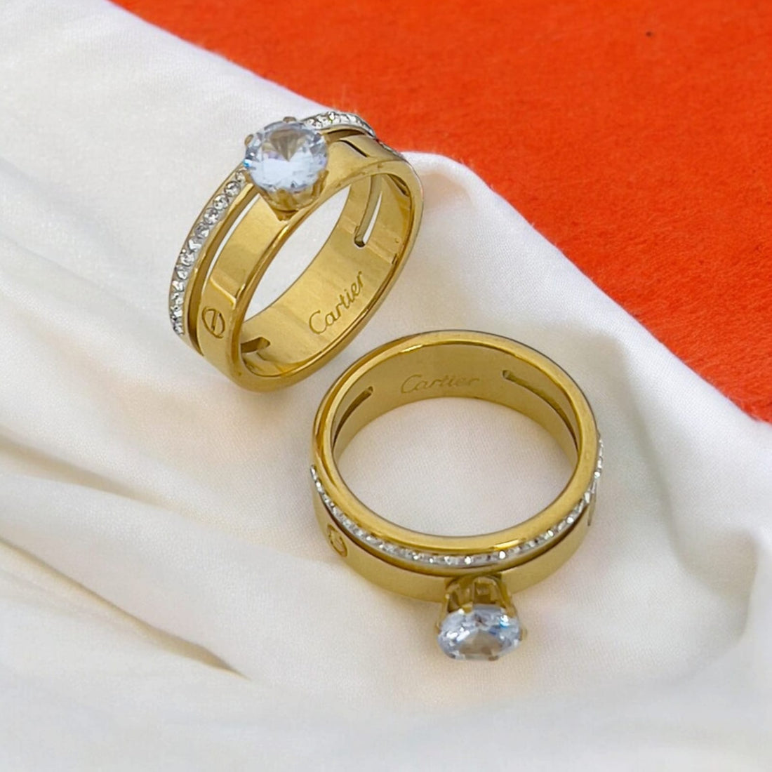 Gold Cartier Ring with Stone | VV-24-RIN-0215